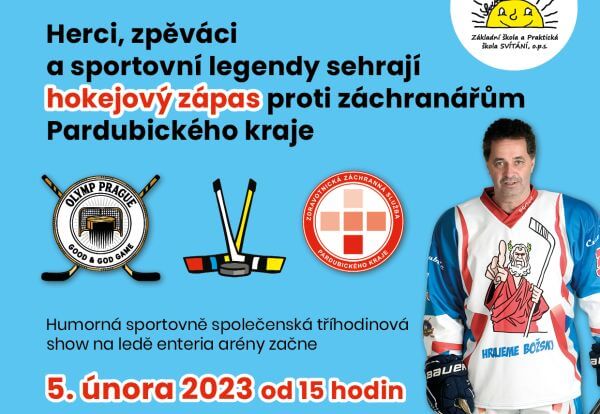 Benefiční hokejový zápas ve prospěch školy Svítání